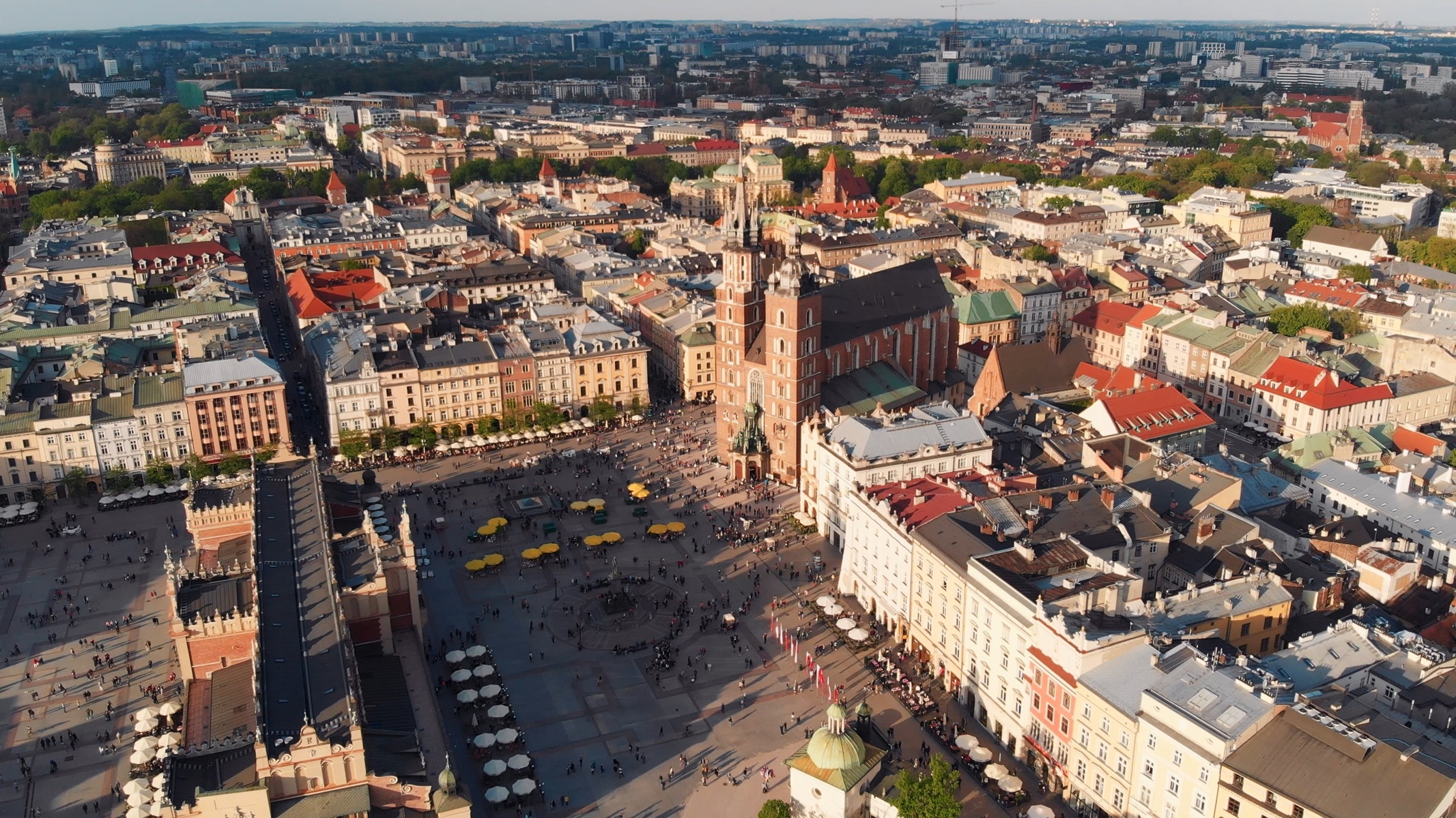 Widok Krakowa obrazujący niewielką odległość inwestycji ED Invest od centrum Krakowa